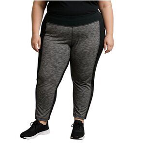 Zone Pro Womens Plus Size 3X Leggings Gray Activewear Workout Athletic Pants